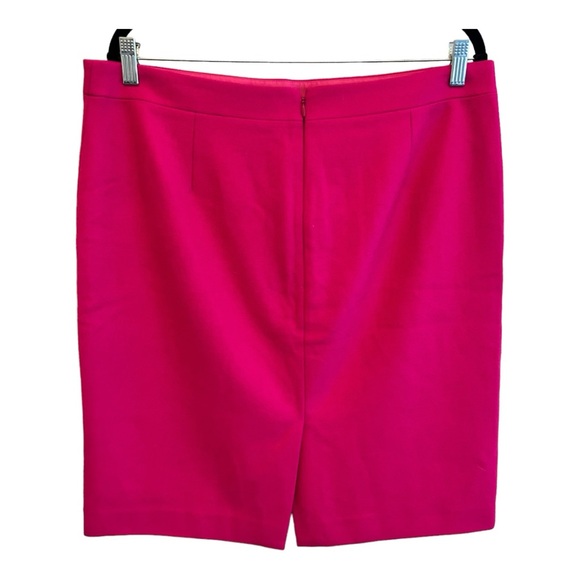 J Crew Hot Pink Wool Pencil Skirt Size 14 - Picture 2 of 4